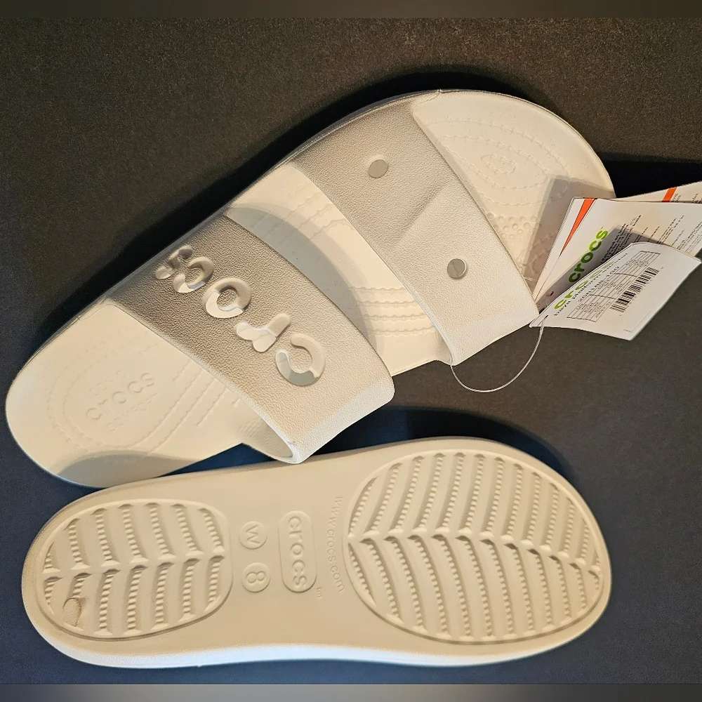 CROCS White Baya Platform Slides - Picture 7 of 7